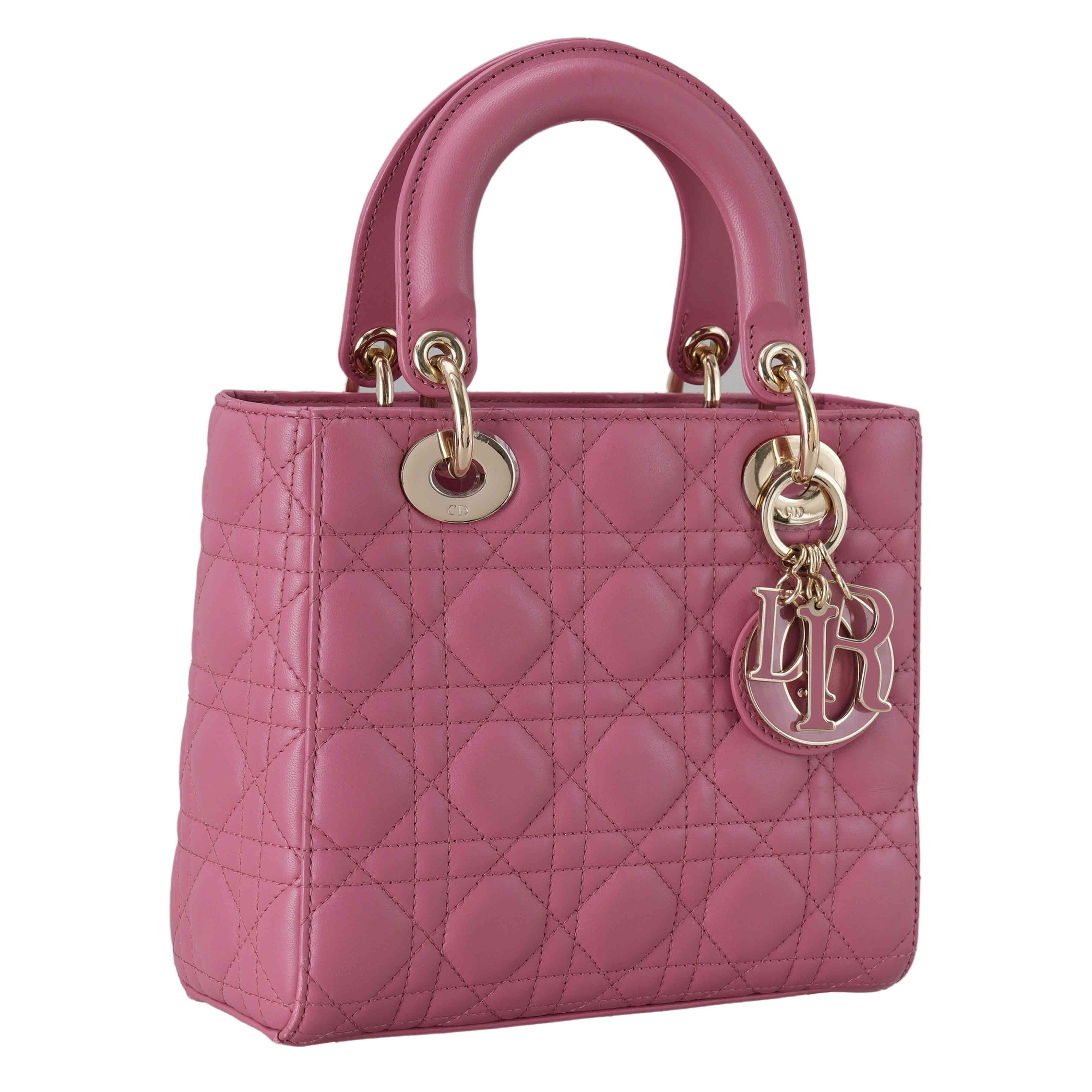 CHRISTIAN DIOR(USED)크리스찬디올 램스킨 레이디디올 스몰 MY ABC
